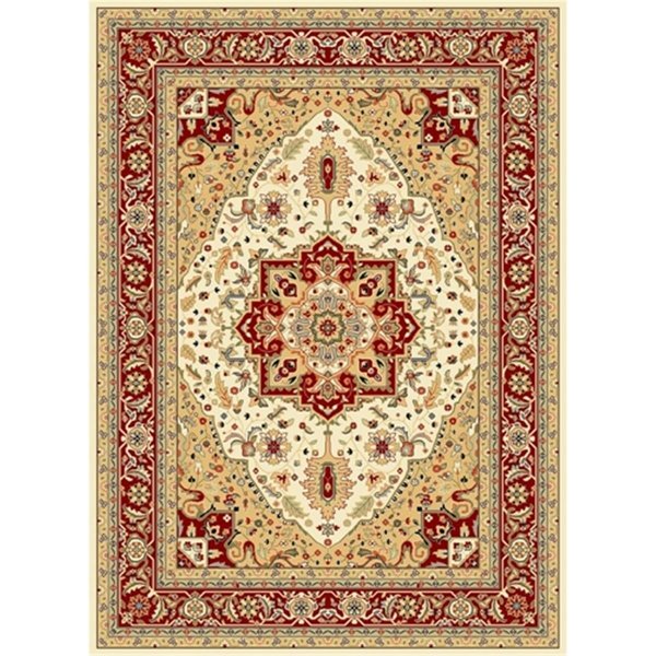 Safavieh Lyndhurst 7.75 ft. x 10.75 ft. Machine Made Large Rectangle Rug - Ivory-Red LNH330A-8